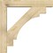 Ekena Millwork Merced Block Rough Sawn Bracket w/ Offset Brace, Douglas Fir, 6"W x 32"D x 32"H BKT0604X32X32MRC05RDF - alternate 4